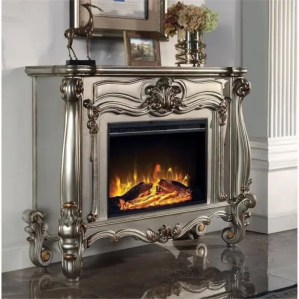 Versailles Platinum Fireplace by Acme