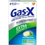 Gas-X Antigas, Extra Strength, Chewable Tablets, Peppermint Creme - 18 tablets