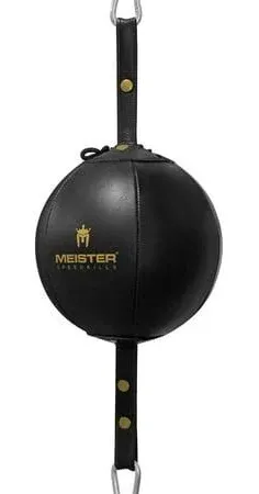 Meister SpeedKills Double-End Leather Speed Bag w/Bungees & Lightweight Latex Bladder