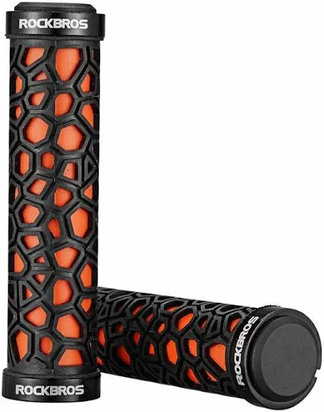 ROCKBROS Lock-on Standard MTB BMX Bicycle Handlebar Grips Anti-Skid Rubber Grip