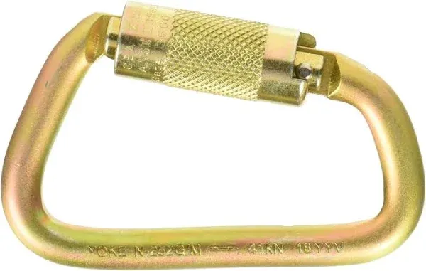 Honeywell/ Miller 17D-1/ Miller Steel Twist-Lock Carabiner, 4-5/8&#034;, Gold