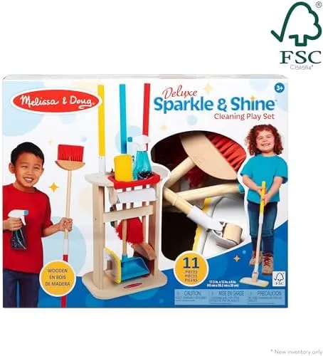 Melissa & Doug Deluxe Sparkle & Shine Cleaning Play Set