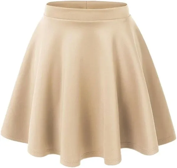 Women's Basic Versatile Stretchy Flared Casual Mini Skater Skirt