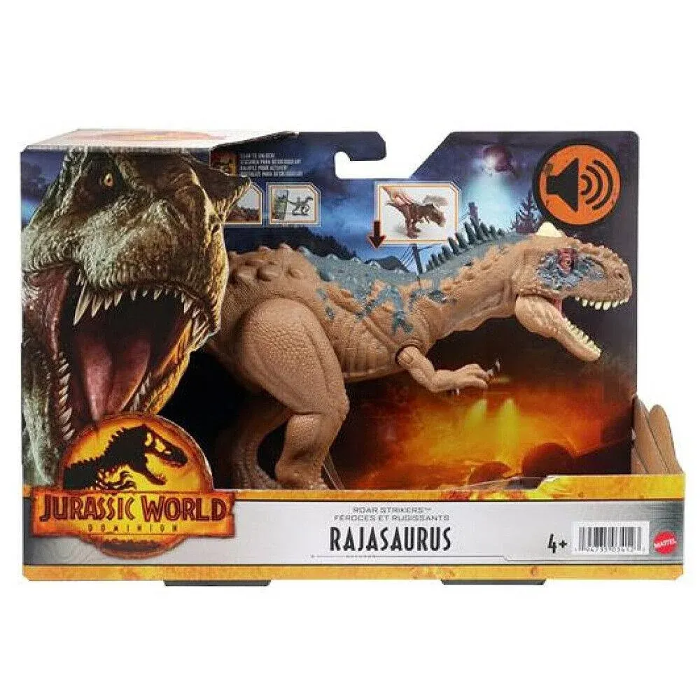 New Jurassic World Dominion Roar Strikers Rajasaurus Dinosaur Figure - Collectib