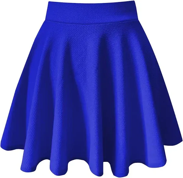 Afibi Casual Mini Stretch Waist Flared Plain Pleated Skater Skirt