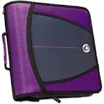 Case It Large Capacity Zipper Binder, 3 Rings, 3" Capacity, 11 x 8.5, Purple