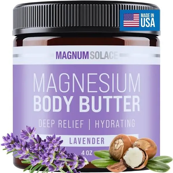 Magnesium Body Butter - Nighttime Magnesium Cream - Lightly Scented (Lavender)