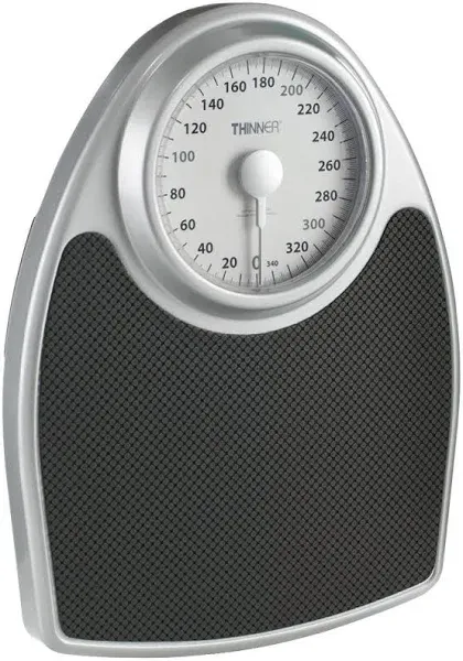 Thinner Extra-Large Dial Analog Precision Bathroom Scale, Analog Bath Scale - Up