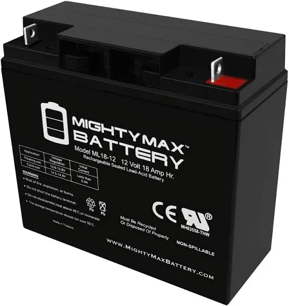 Mighty Max Battery 12V 18AH for Troy-Bilt Generator Rechargeable Sealed Lead Acid 12180 Backup Power Batteries