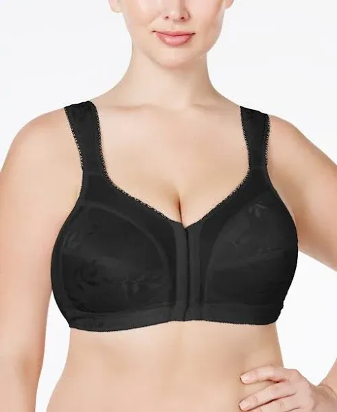 Playtex 18 hour bra front clothes with flex back black number 42DDD wirefree NWT