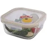 LOCK &amp; LOCK Purely Better Glass Food Storage Container with Steam Vent Lid, S...