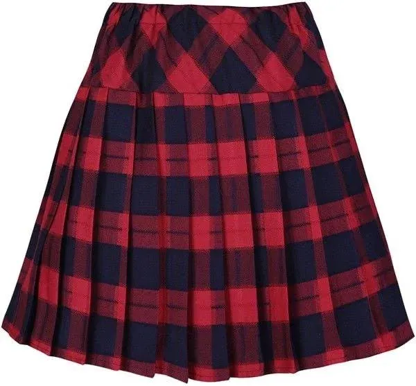 Urban CoCo Women's Elastic Waist Plaid Pleated Skirt Tartan Skater School Uniform Mini Skirts