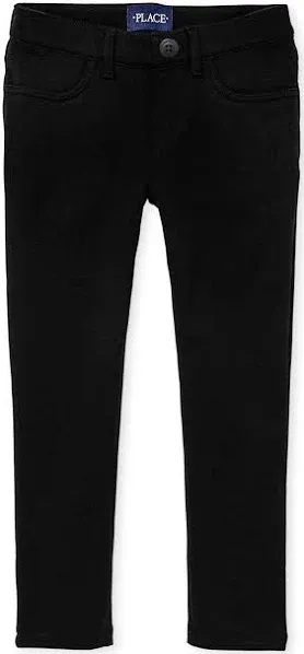 Girl&#039;s Ponte Knit Pull On Jeggings Black 4