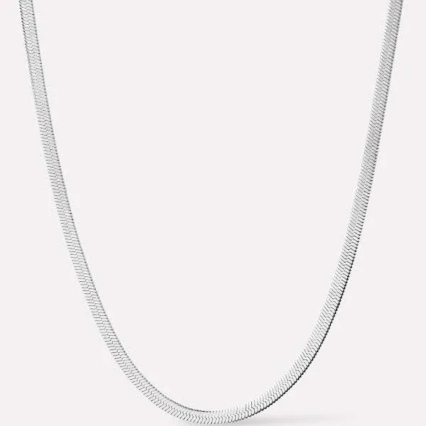 Ana Luisa Herringbone Chain Necklace