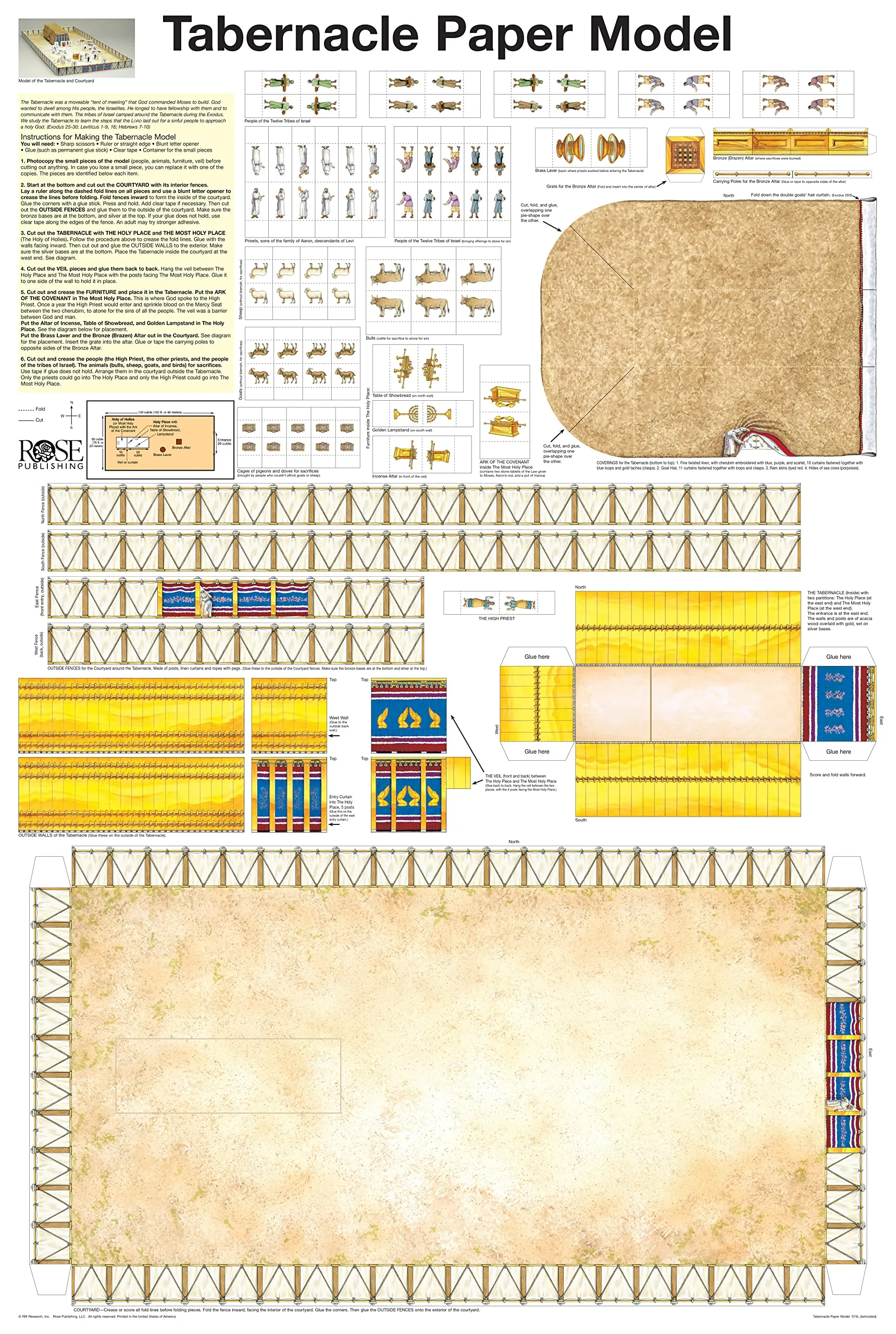 Tabernacle Paper Model-Laminated