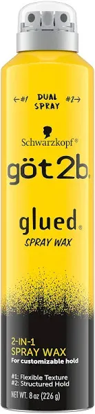 got2b Glued Spray Wax With 2-in-1 Dual Nozzle (8 oz)