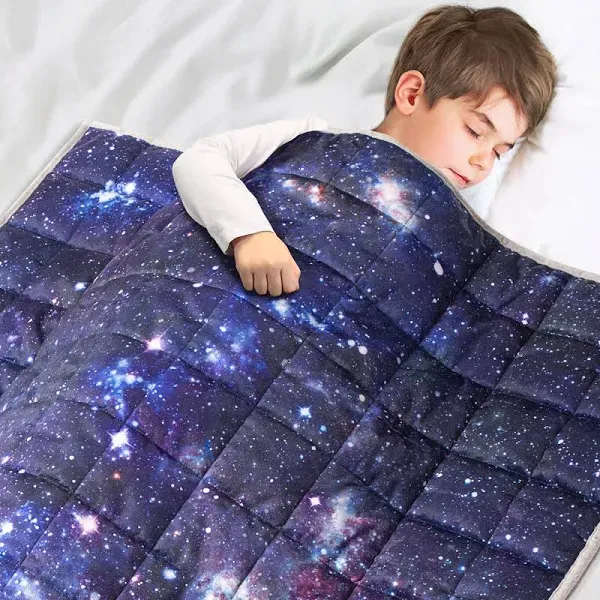 Solfres Weighted Blanket, 36 x 48 Inches, Printing Heavy Blanket for Children and Teens Ultra Soft and Cozy