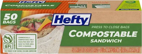 Hefty Compostable Sandwich Bags