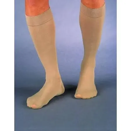 Jobst Relief Knee High Closed Toe 15-20mmHg, Beige - Large - Moovkart.com