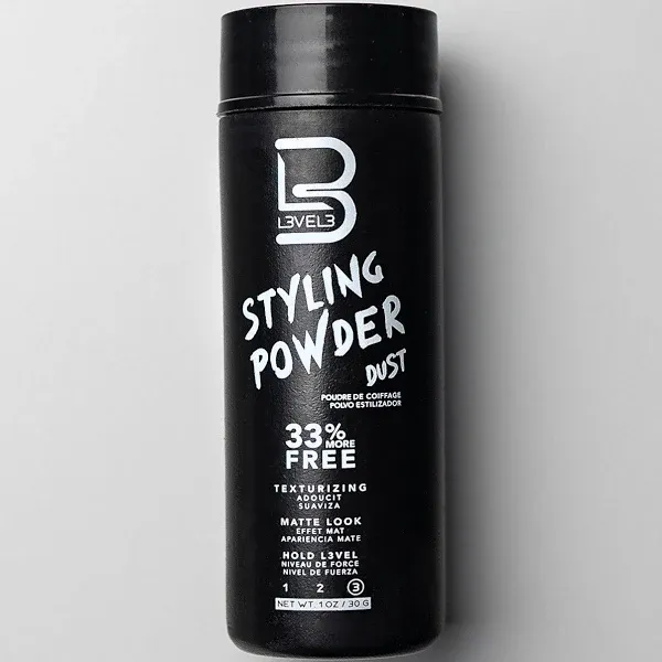 L3 Level 3 Men&#039;s Styling Powder - Natural Finish, No Grease or Oil Residue