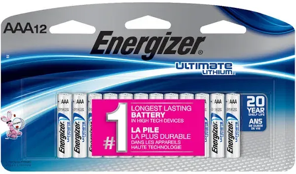 AAA Energizer Ultimate Lithium Batteries