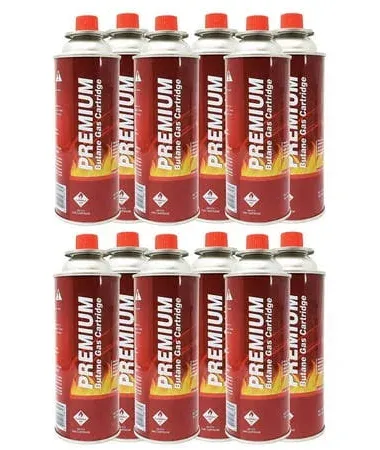 Gasone Pack of 12 Butane Fuel Canisters for Portable Camping Stoves