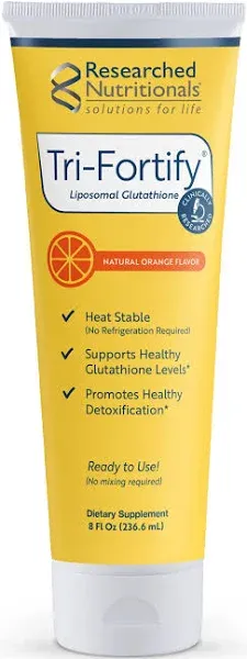 Researched Nutritionals Tri Fortify Orange Liposomal Glutathione Orange 8 oz