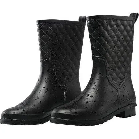 Women's Mid Calf Waterproof Rain Boots