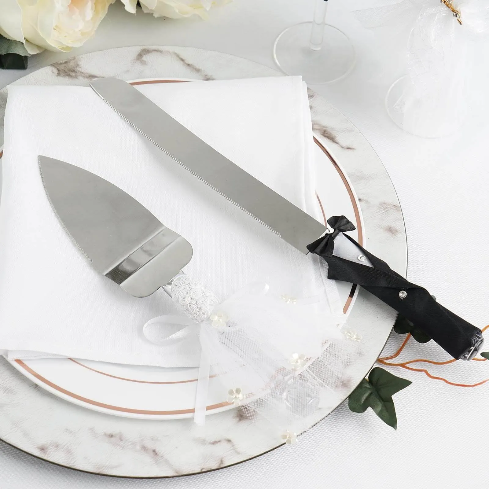 Wedding Cake Knife and Server Set