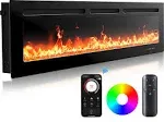 Silonn 60′′ Electric Fireplace Heater with App & Remote Control, 5300 BTU Heat ...