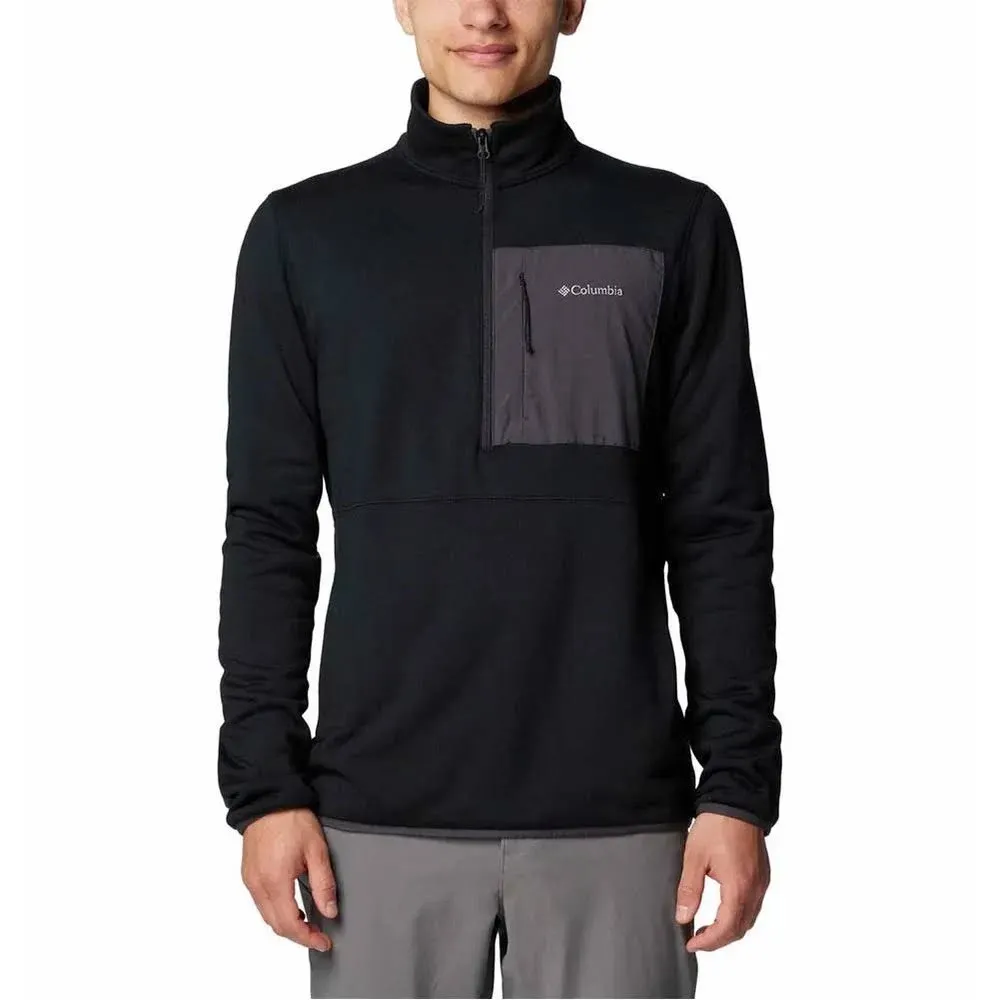 Columbia Men's Hike II Technical Half Zip Fleece Black-Medium