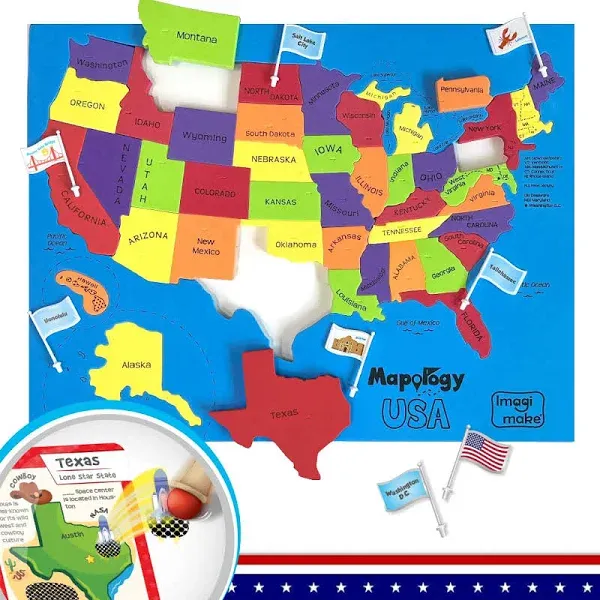 Mapology USA Map with Capitals | Learning States and Capitals | US Geography ...