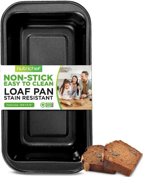 Nutrichef Non-Stick Loaf Pan Black