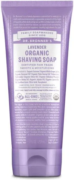 Dr Bronner's Organic Shaving Soap