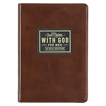 One Minute with God for Men 365 Devotions, Brown Faux Leather Flexcover