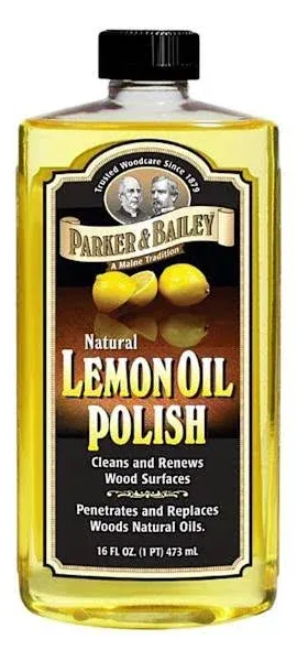 PARKER &amp; BAILEY  LEMON OIL POLISH 16OZ Renews Wood Surfaces