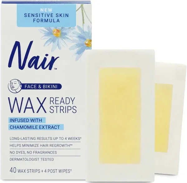 Nair Face & Bikini Wax Ready Strips