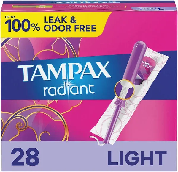 Tampax Radiant Light Unscented Tampons