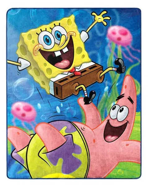 Nickelodeon SpongeBob Throw Blanket 40x50 Silk Touch