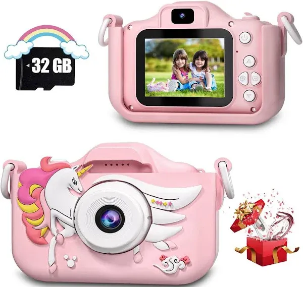 CIMELR Kids Camera Toys for 3 4 5 6 7 8 9 10 11 12 Years Old Boys/Girls, Kids Digital Camera for Toddler with Video, Birthday Festival for Kids, Selfi