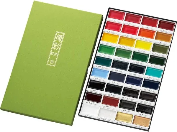 ZIG Kuretake Gansai Tambi Japanese Watercolor Paint 24 Colors Set MC20/24V