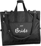 WallyBags 66” Premium TriFold Carry-On Wedding Dress Travel Bag Bride Embroidery