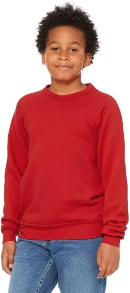 Bella + Canvas 3901Y Youth Sponge Fleece Raglan Sweatshirt