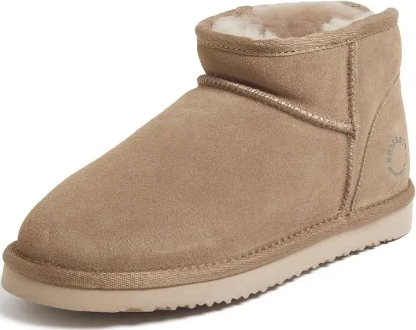 DEARFOAMS Women's Riverland Genuine Shearling Micro Bootie