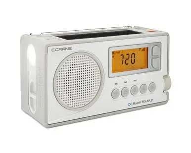 C. Crane CCRadio Solar with Bluetooth Receiving, Emergency Crank NOAA Weather AM/FM– Multi Powered Radio - Built in LED Flashlight and Cellphone Charger