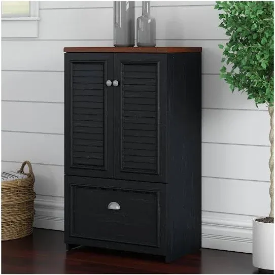 Bush Furniture Fairview 2 Door Storage Cabinet with File Drawer