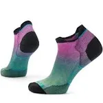 Smartwool Women's Run Zero Cushion Ombre Print Low Ankle Socks - Emerald Green / M