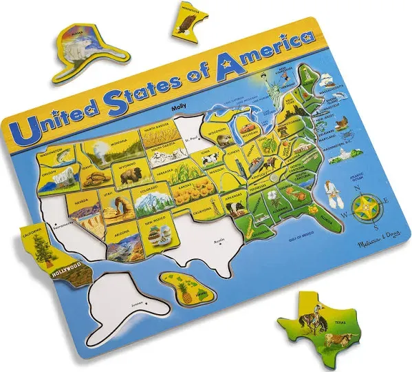 Melissa & Doug USA Map Wooden Puzzle