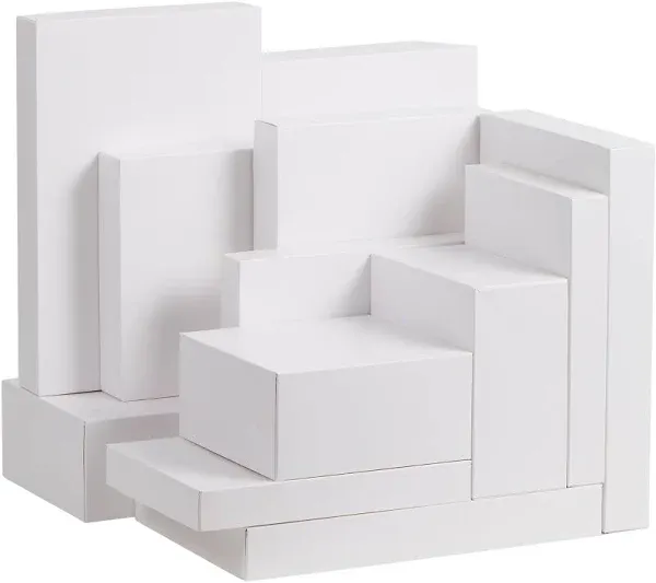 JOYIN 12 Pcs White Cardboard Xmas Gift Boxes