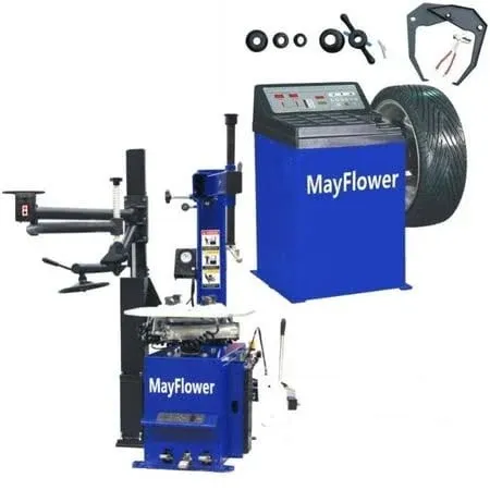 Mayflower - 1.5 HP Automatic Tire Changer Wheel Changers Machine Rim Balancer Combo 960 680 Bead Blaster / 1 Year Full Warranty